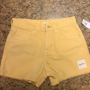 Old Navy Girls Size 12 Yellow High Rise Shorts